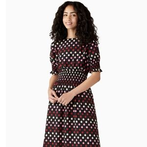 NWT | Kate Spade Orchard Puff-sleeve Blaire Midi Dress